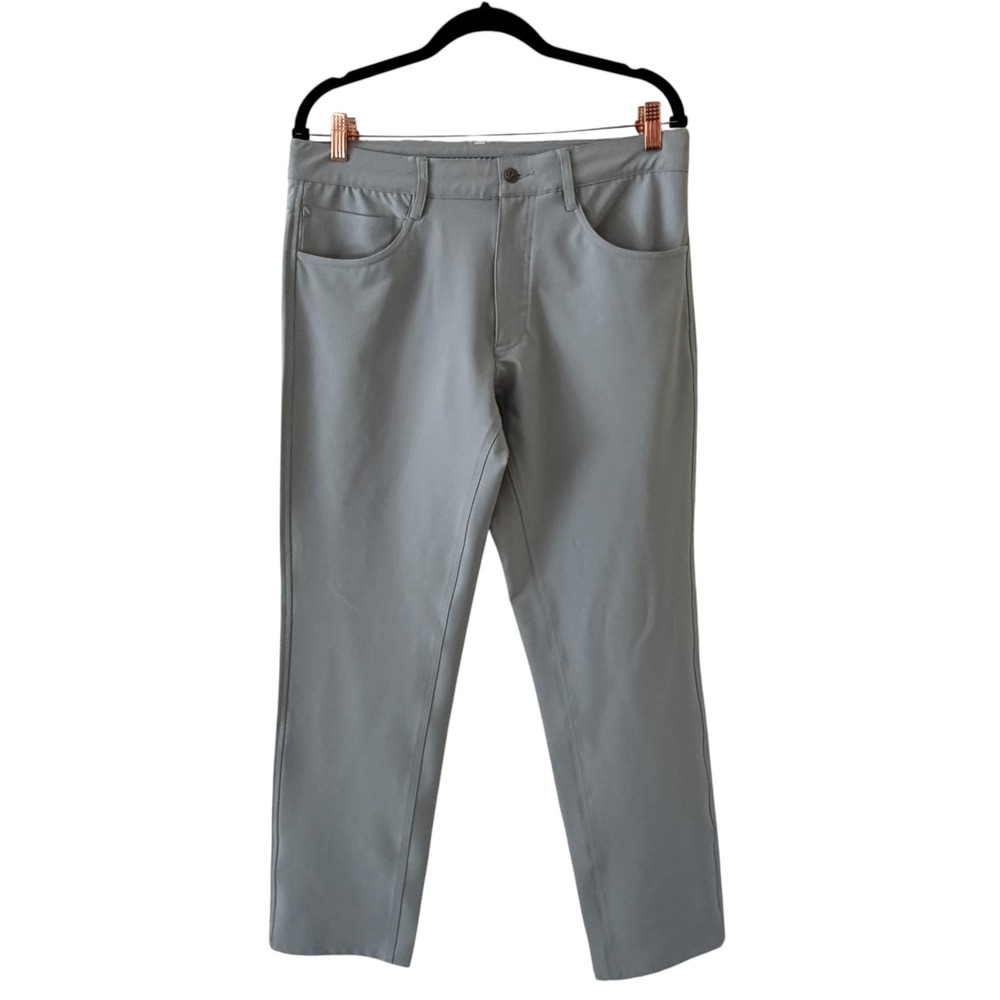 FootJoy Golf Pants Mens 34 Gray 5 Pocket Athletic Fit Stretch Khakis Casual